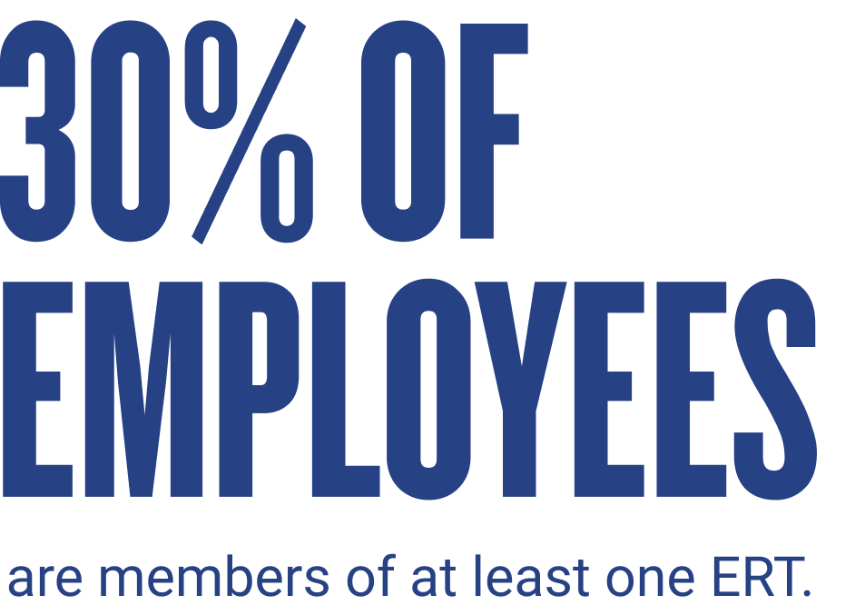 30 percent of employees